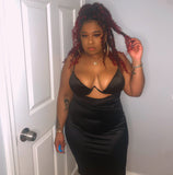 Seduction Dress (Black & Gold) Plus Size Friendly