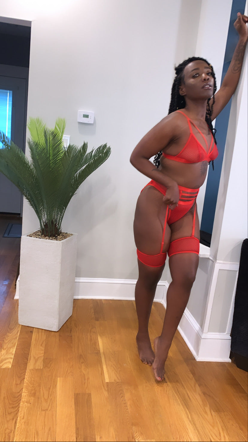 Tie Me Up Lingerie Set (Red)